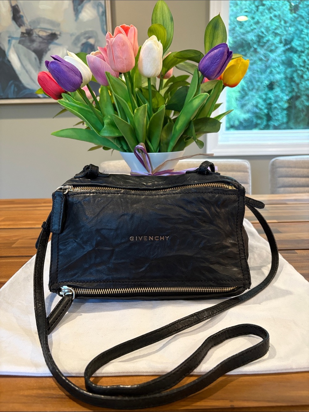 Authentic Pandora Mini Wrinkled Leather Crossbody